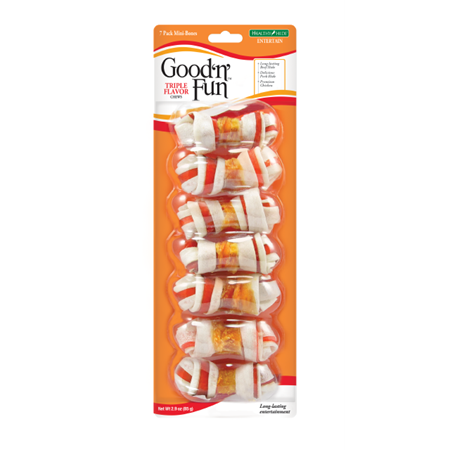 Hueso de Carnaza Good'n'Fun Triple Flavor Chews 7 Mini Bones