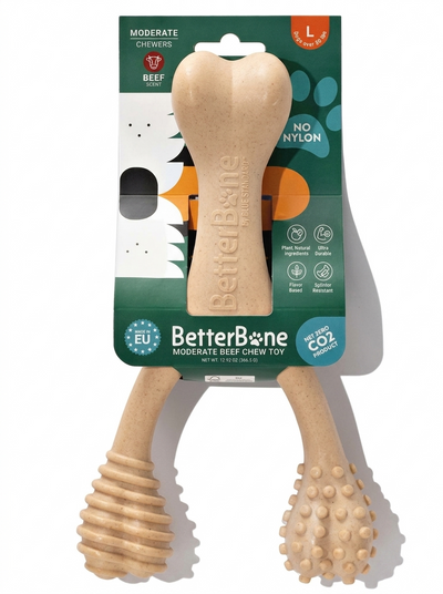 Juguete masticable para perro Better Bone Medium Mini Beef Flavor