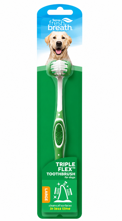 Cepillo Dental Para Perro TropiClean Triple Flex