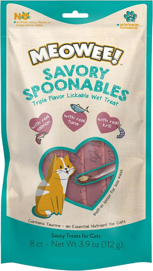 Treat Para Gato Meowee Creamy Salmon, Tuna & Krill 112 gr