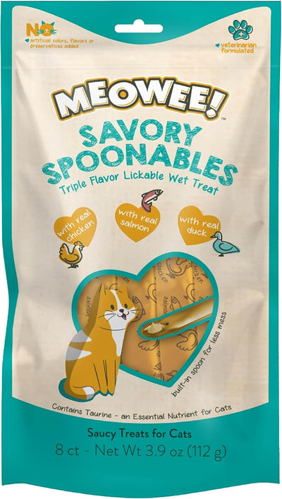 Treat Para Gato Meowee Creamy Chicken, Salmon & Duck 112 gr