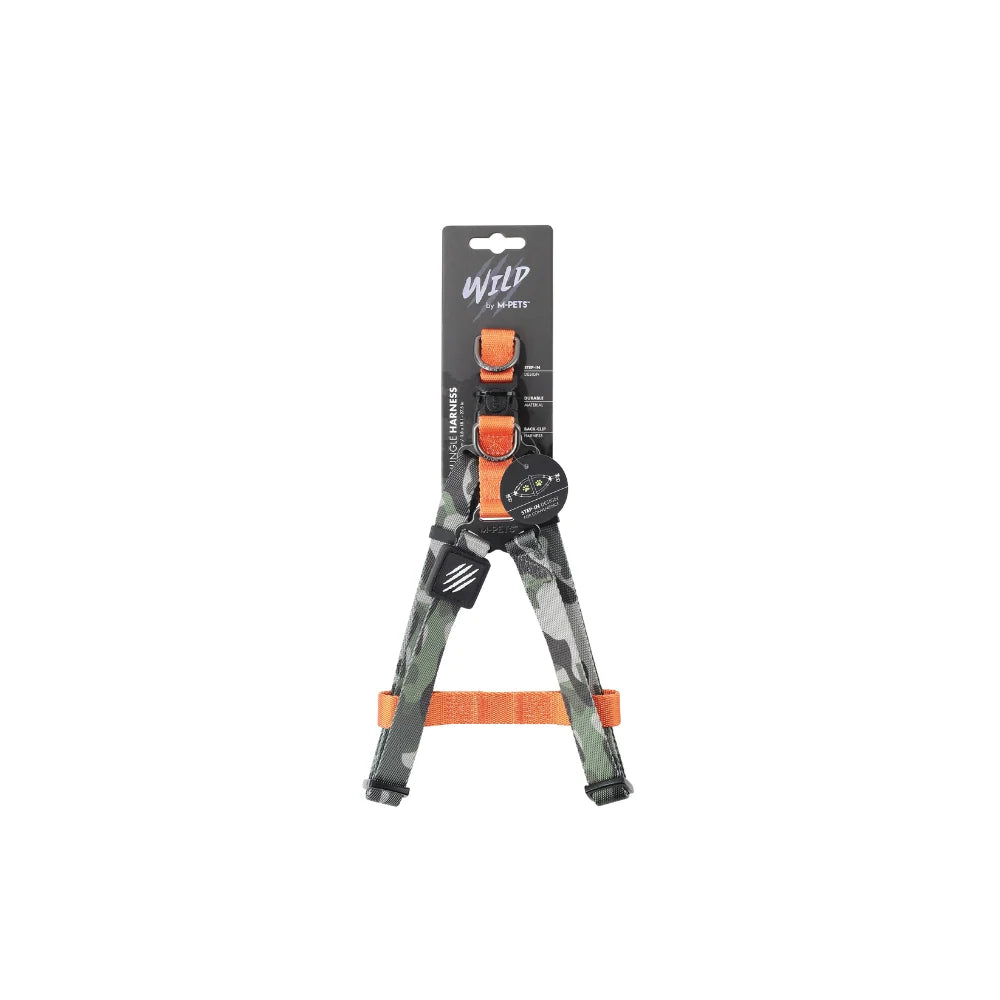 Arnés para perro M-Pets Jungla camuflaje naranja