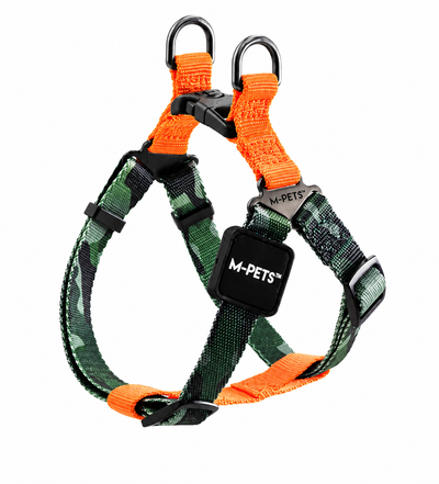 Arnés para perro M-Pets Jungla camuflaje naranja