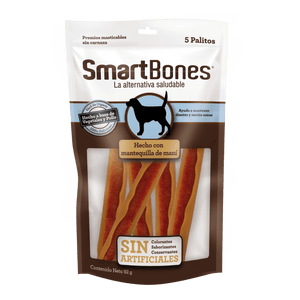 Premio Masticable Para Perro Smartbones Palitos Mantequilla de Maní