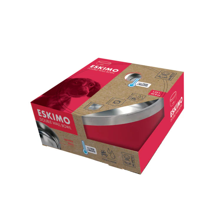 Plato para perro M-Pets Eskimo Color Rojo