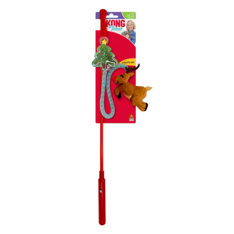 Juguete Para Gato Kong Holiday Teaser Light-Up Reindeer