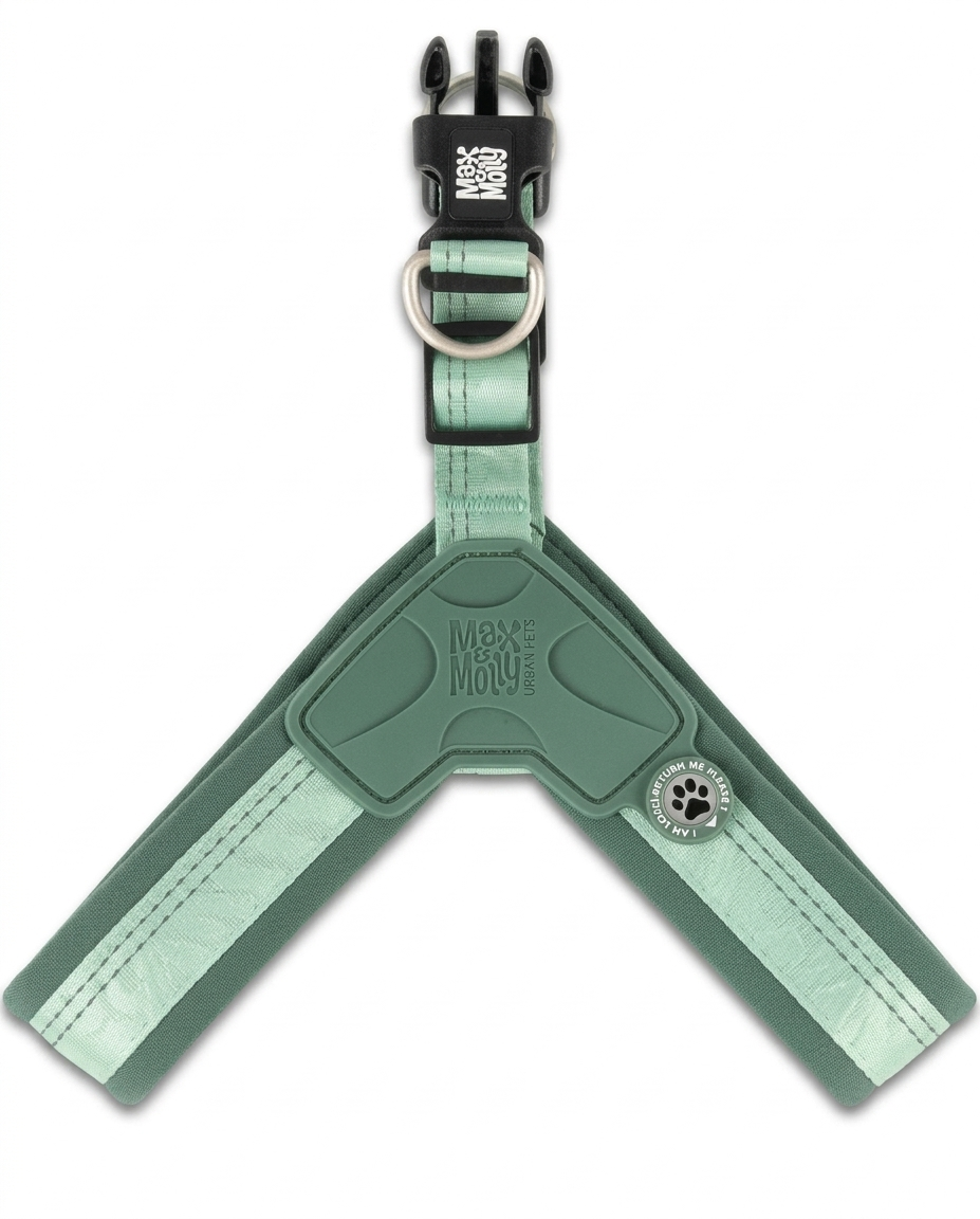 Arnes para perro Max and Molly Q-Fit Matrix color jade