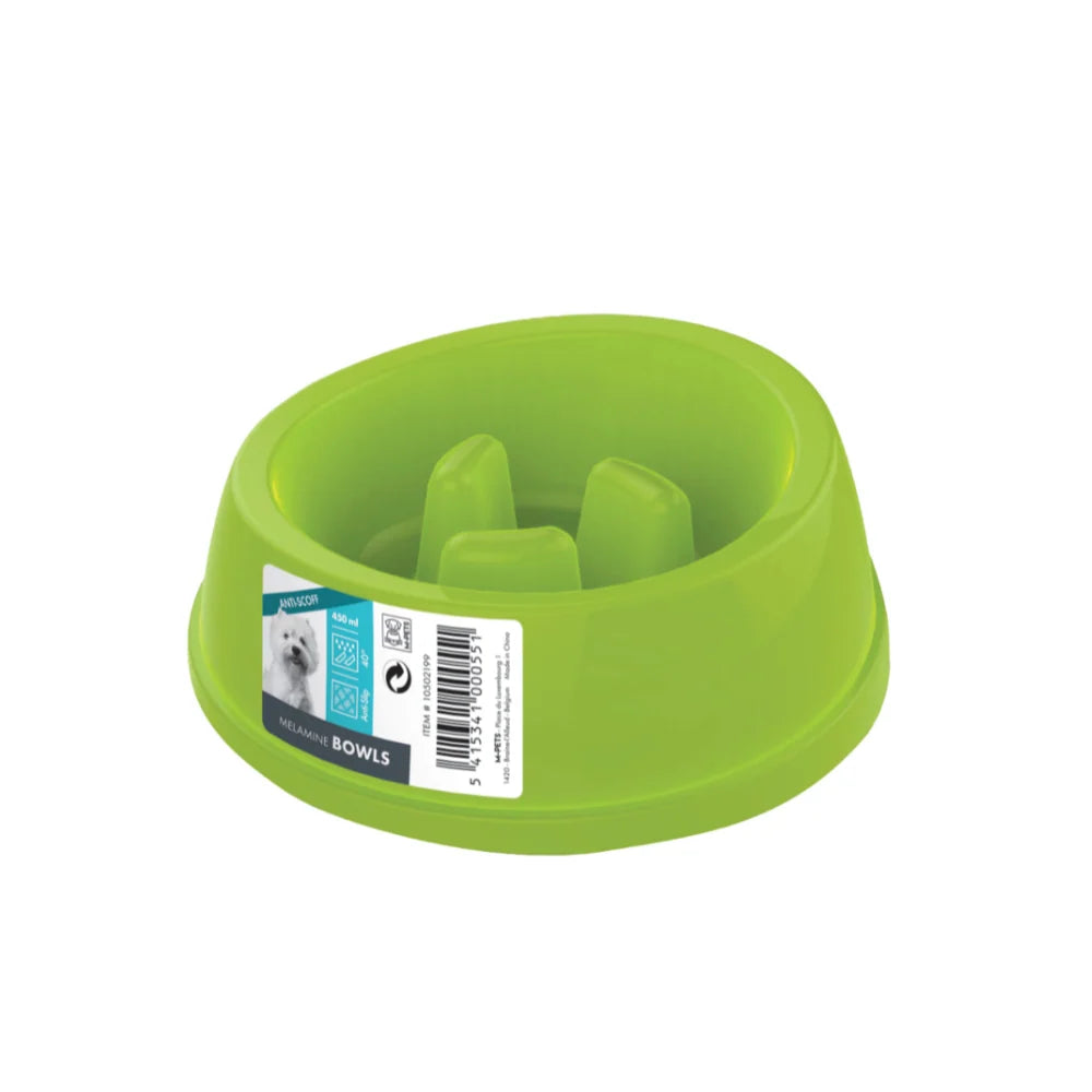 Plato para perro M-PETS Melamina Come Lento