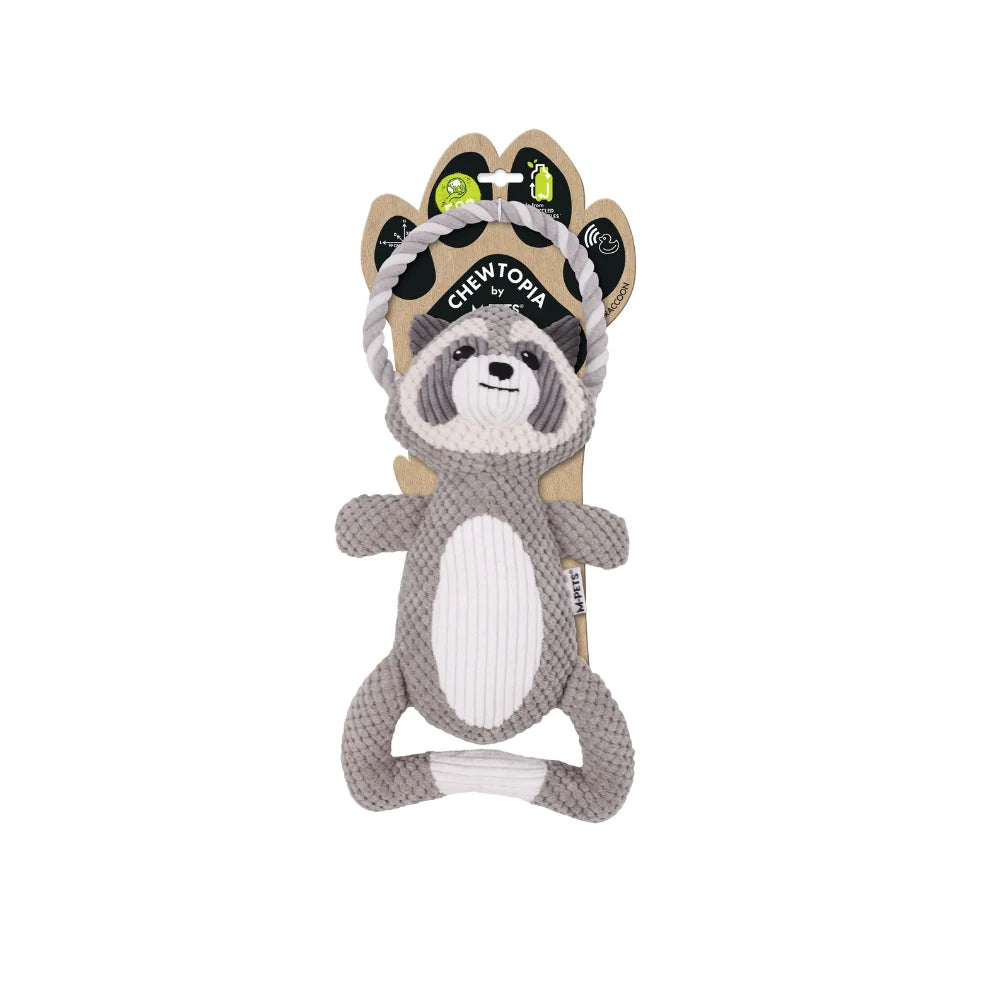 Juguete para perro M-Pets Mapache gris y blanco