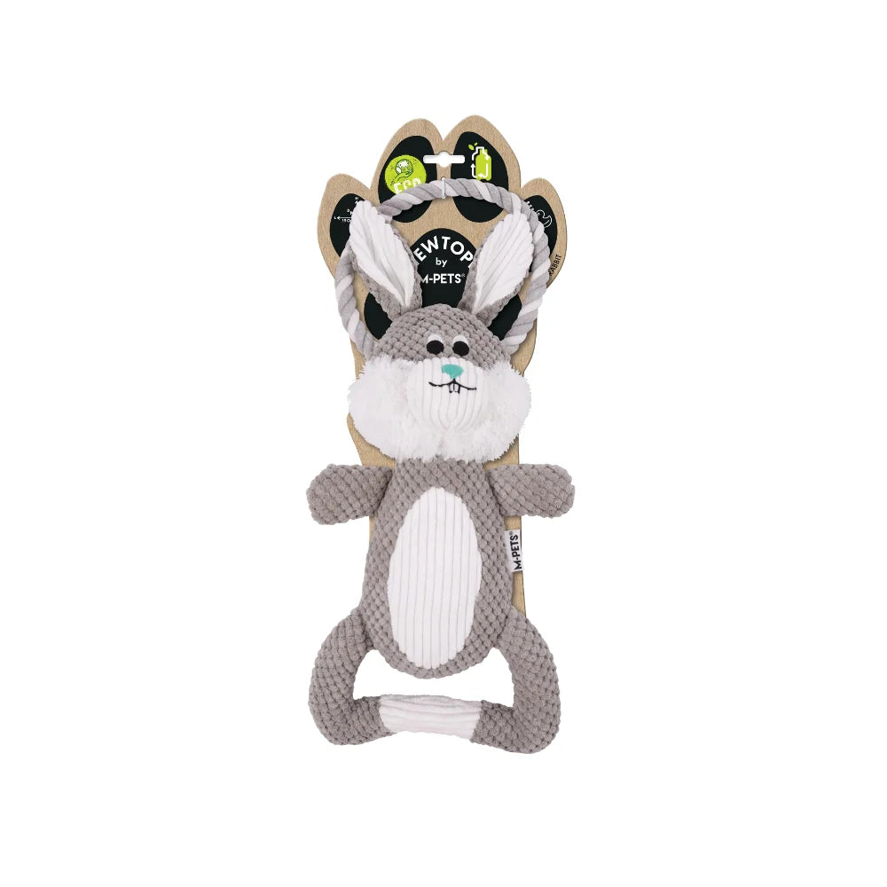 Juguete para perro M-Pets Conejo gris y blanco