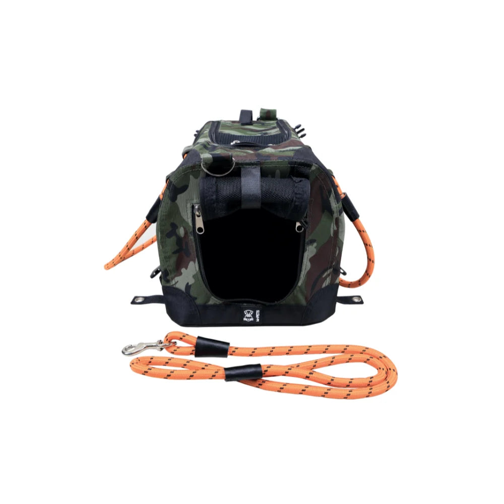Transportadora para perro M-Pets Remix camuflaje y color naranja