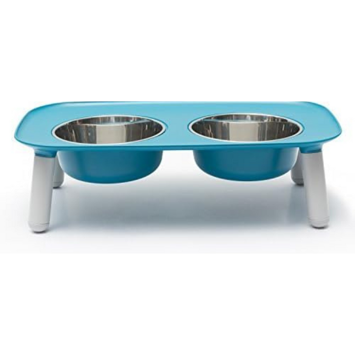 Platos para Perro Messy Mutts Elevated Double Feeder With Stainless Bowls Adjustable