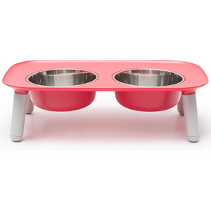 Platos para Perro Messy Mutts Elevated Double Feeder With Stainless Bowls Adjustable