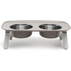 Platos para Perro Messy Mutts Elevated Double Feeder With Stainless Bowls Adjustable