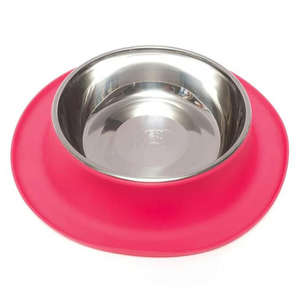 Plato Para Perro Messy Mutts Single Silicone Feeder With Stainless Bowl Medium