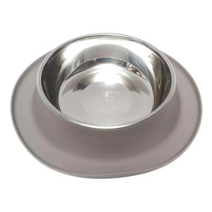 Plato Para Perro Messy Mutts Single Silicone Feeder With Stainless Bowl Medium