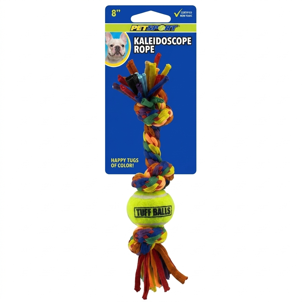 Juguete Para Perro Petsport Cuerda Twist Con 3 Nudos Y Pelota Mini