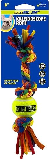 Juguete Para Perro Petsport Cuerda Twist Con 3 Nudos Y Pelota Mini