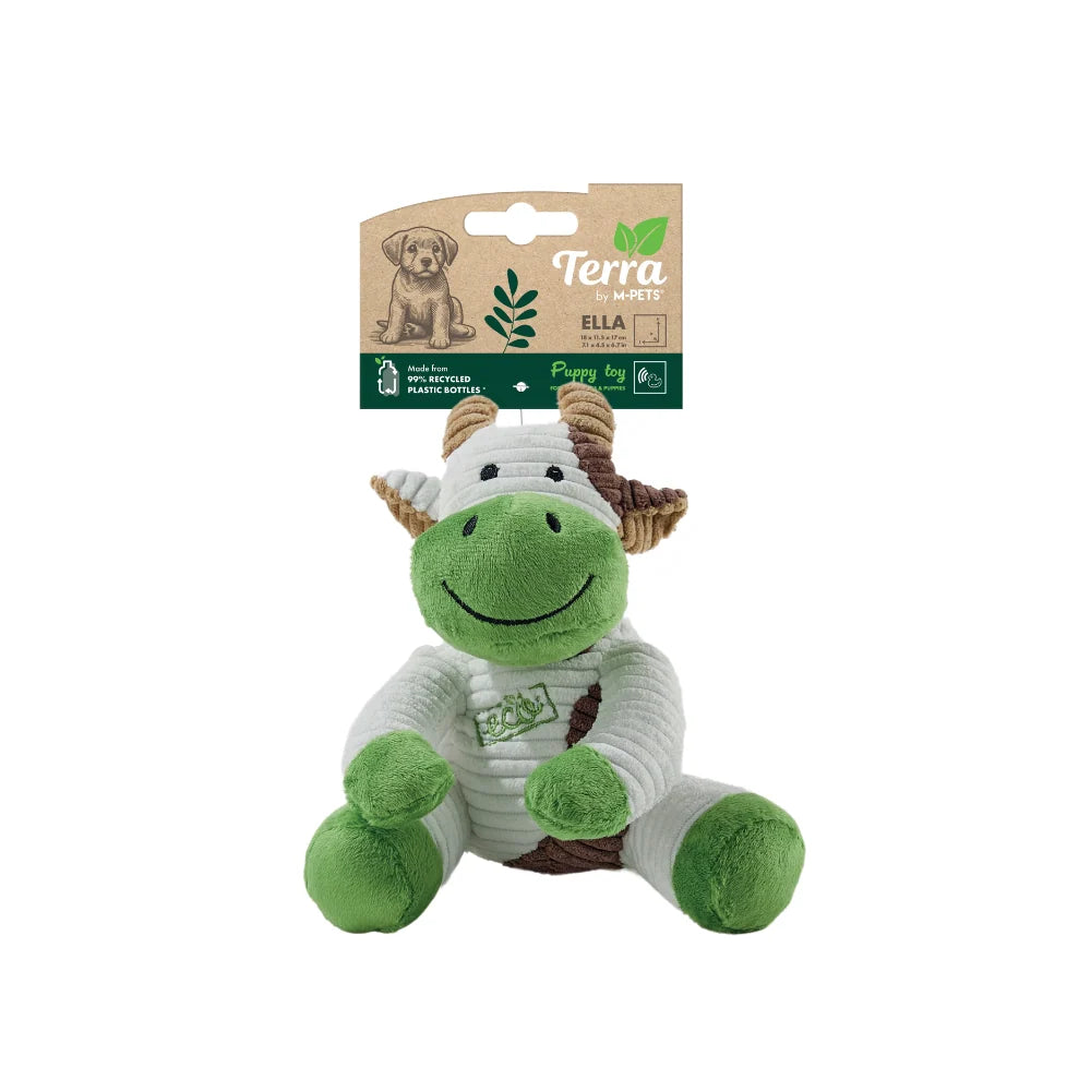 Juguete para perro M-Pets Terra Eco vaca ella verde