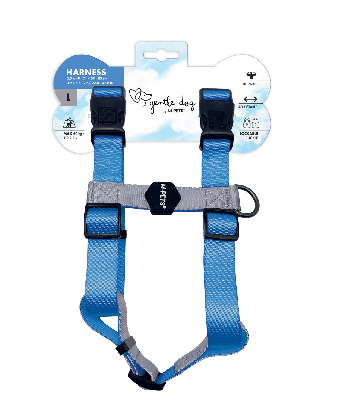 Arnés para perro M-Pets Gentle Dog color azul