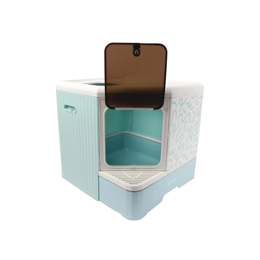 Arenero para gato M-Pets Terra Forma Eco celeste