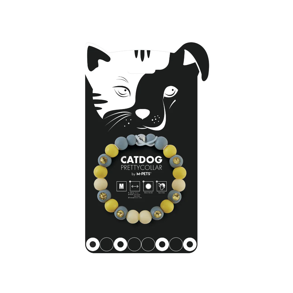 Collar Para Gato M-Pets CatDog Amarillo Luminoso