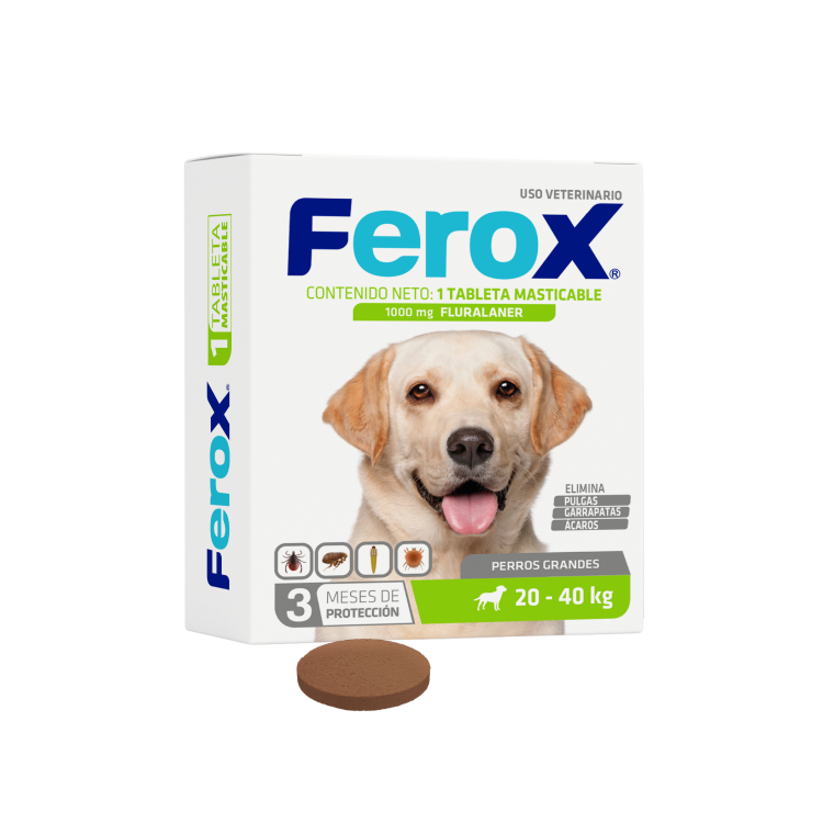 Tableta Antipulgas Masticable para Perro Ferox