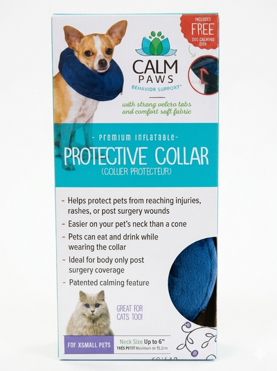 Collar Protector Para Perro Calm Paws Con Disco Calmante
