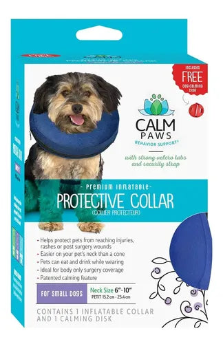 Collar Protector Para Perro Calm Paws Con Disco Calmante
