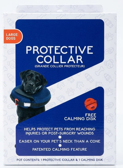 Collar protector para perro Calm Paws Soft con disco calmante L color azul