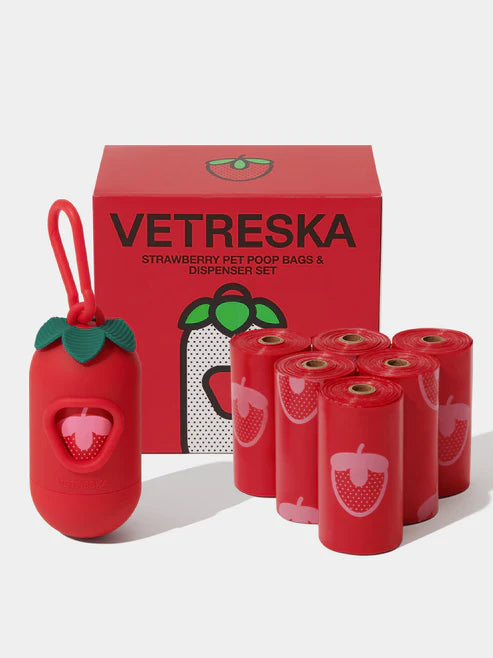 Set Para Desechos Vetreska Strawberry Pet Poop Bags