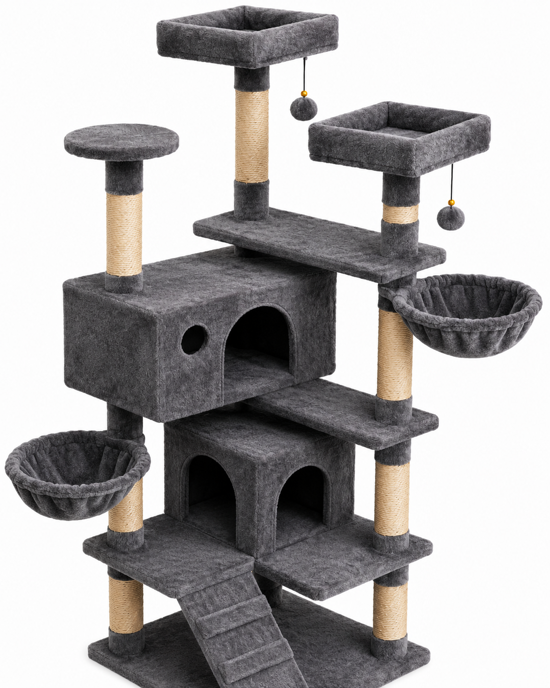 Torre para gatos de 4 niveles Daxilai CT021 negro large