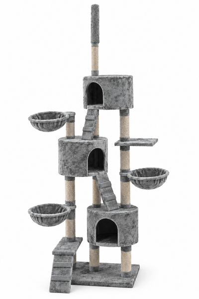 Torre para gatos Daxilai CT006 3 niveles gris large
