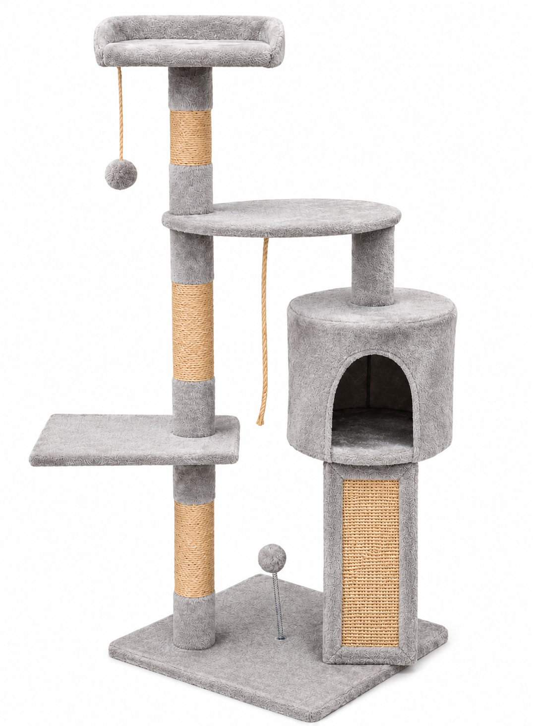Torre para gatos de 3 niveles Daxilai CT079 gris large