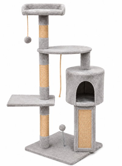 Torre para gatos de 3 niveles Daxilai CT079 gris large