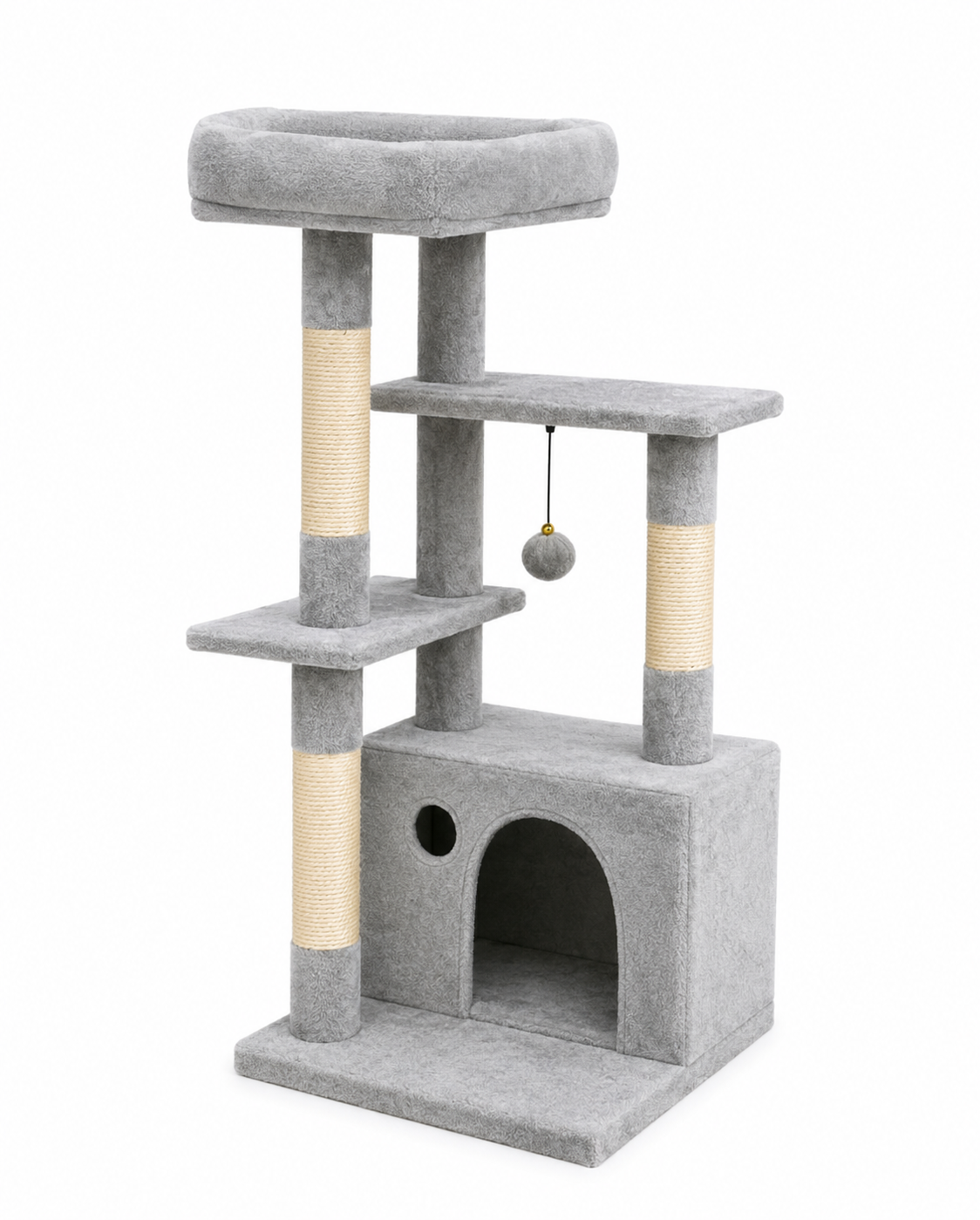 Torre para gatos de 3 niveles Daxilai CT107 gris medium
