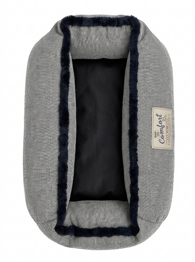 Cama para perro Happy Tails Comfort Cuddler azul oscuro