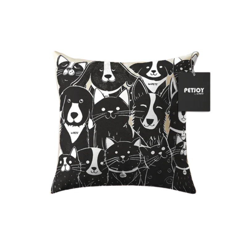 Almohada M-Pets PetJoy Happy Hugs Blanco y Negro