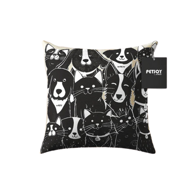 Almohada M-Pets PetJoy Happy Hugs Blanco y Negro