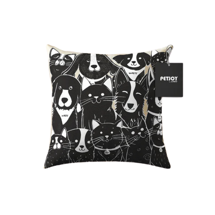 Almohada M-Pets PetJoy Happy Hugs Blanco y Negro
