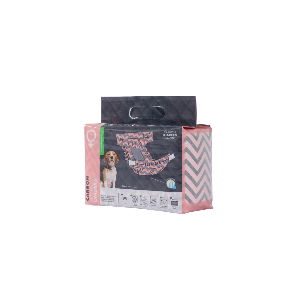Pañal para perro M-Pets Carbon Diapers 15 piezas