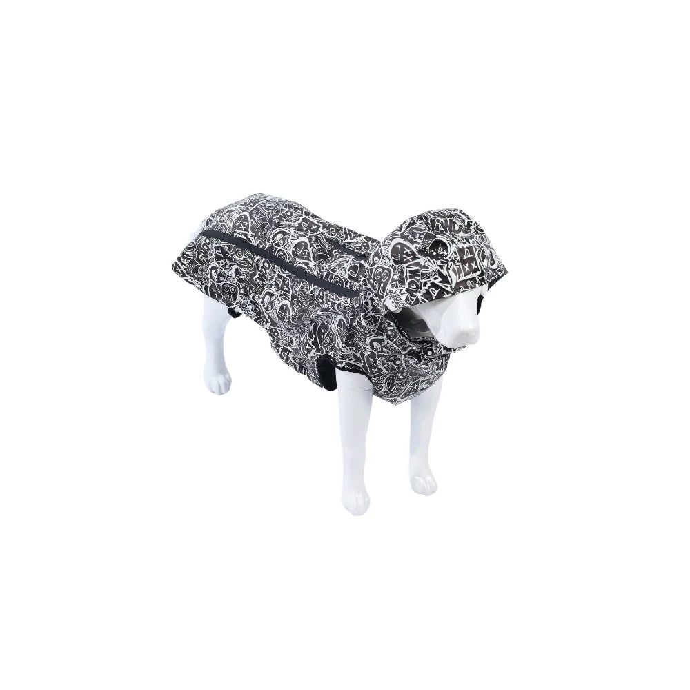 Capa para perro M-Pets Urban Style negro con blanco