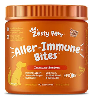 Suplemento para Perro Zesty Paws Allergy & Immune Bites Peanut Butter