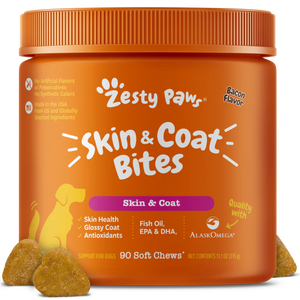 Suplemento Para Perro Zesty Paws Skin & Coat Bites Bacon
