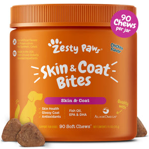Suplemento Para Perro Zesty Paws Skin & Coat Bites Chicken