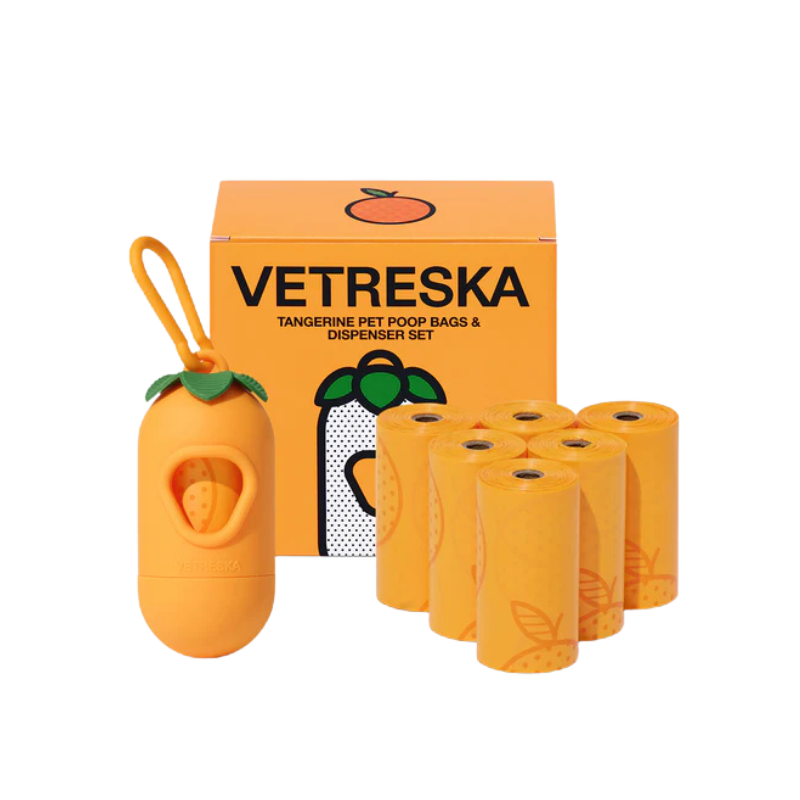 Set Para Desechos Vetreska Tangerine Pet Poop Bags