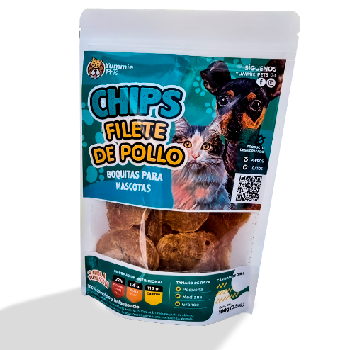 Premio Yummie Deshidratados Filete de Pollo para Perro y Gato