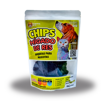 Premio Yummie Deshidratados Higado de Res para Perro y Gato