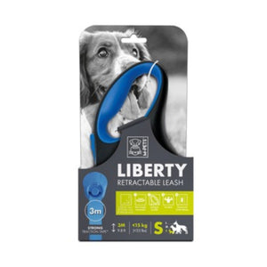 Correa M-Pets Retractil Liberty Azul