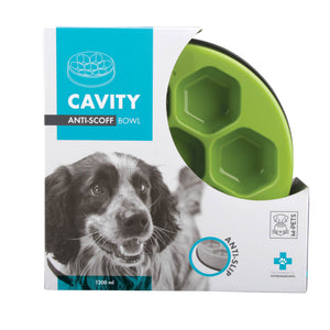 Plato M-Pets Cavity Anti-Scoff Round Bowl - Light Green